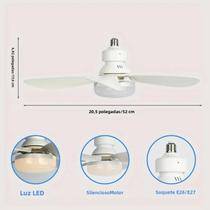 Ventilador De Teto Pequeno Com Luz LED Controle Remoto 205in E26/27 Sem Fio Para Cozinha Quarto Ventilador De Teto Pequeno Com Luz LED Controle Remoto 205in E26/27 Sem Fio Para Cozinha Quarto