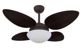 Ventilador De Teto Pétalo Marrom Mdf Laqueadas Tabaco220V