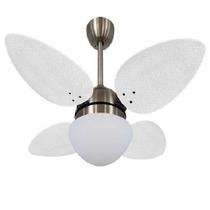 Ventilador De Teto Petalo Palmae Bronze 4 Pás Brancas 110V