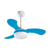 Ventilador de Teto Petit 3 Pás Branco e Azul - Ventisol