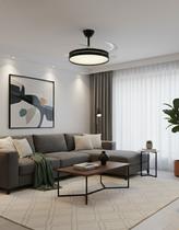 Ventilador de Teto Plafon Led Air Blow Retrátil com Controle Remoto Silencioso Econômico 60w Luz Branca Elegante Sofisticado Casa com Luz Dimerizável