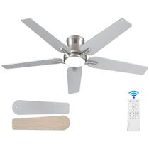 Ventilador de Teto POCHFAN 52" Níquel Escovado com Luz e Controle Remoto Ventilador de Teto POCHFAN 52" Níquel Escovado com Luz e Controle Remoto