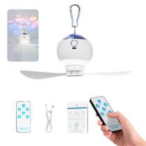 Ventilador de Teto Portátil Com Luz e Projeção de Estrelas Multifuncional Ventilador de Teto Portátil Com Luz e Projeção de Estrelas Multifuncional