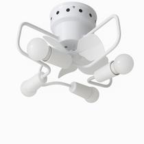 Ventilador de Teto Potente Moderno Branco com Chave Liga/Desliga 110v 220v