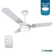 Ventilador de Teto Potente Pás MDF LED Branco 6500K Beltempo Brizzo Ventilador de Teto Potente Pás MDF LED Branco 6500K Beltempo Brizzo