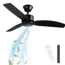 Ventilador de Teto Preto 42” para Sala e Quarto Silencioso e Econômico