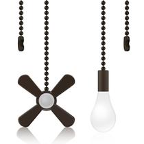 Ventilador de teto Pull Chains AIIGOU Orb 13,6 polegadas, 2 peças