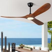 Ventilador de Teto Puoyro 183 cm 3 Pás de Madeira com Luz e Controle Remoto Ventilador de Teto Puoyro 183 cm 3 Pás de Madeira com Luz e Controle Remoto