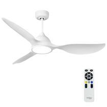 Ventilador de teto reiga 132cm com motor DC remoto LED branco