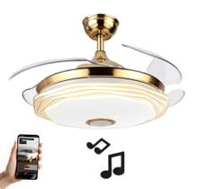 Ventilador de Teto Retrátil Bivolt SOM E BLUETOOTH Ventilador de Teto Retrátil Bivolt SOM E BLUETOOTH