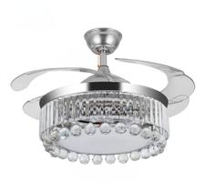 Ventilador de Teto Retrátil Cristal Luxuoso Bivolt Ventilador de Teto Retrátil Cristal Luxuoso Bivolt