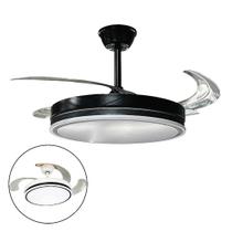 Ventilador de Teto Retrátil LED 36W Dimerizável 6 Velocidades Controle Remoto - Luz Sollar Ventilador de Teto Retrátil LED 36W Dimerizável 6 Velocidades Controle Remoto - Luz Sollar