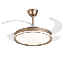 Ventilador de Teto Retrátil Slim Dourado Air Midas Dimerizavel