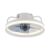 Ventilador De Teto Reversível LED Ajustável Com Controle Remoto 5 Lâminas Invisíveis Instalação