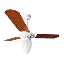 Ventilador de Teto Rico 150w e 180w Branco Pás Mogno Ventex