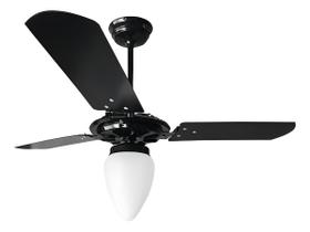 Ventilador De Teto Rico Ventex Material Das Pás Mdf Quantidade De Pás 3 Cor Das Pás Preto Cor Da Estrutura Branco Diâmetro 1.1 M