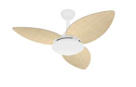 Ventilador De Teto Sala Branco Winds 3 Pás Palha Ventax 220V