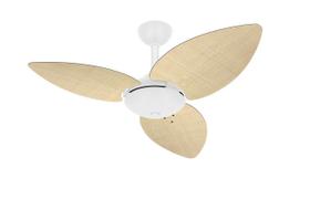 Ventilador De Teto Sala Winds 3 Pás Palha Branco Ventax 220V