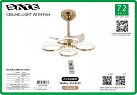 Ventilador de Teto Sate c/Luminaria A-FAN8204 72W Ventilador de Teto Sate c/Luminaria A-FAN8204 72W
