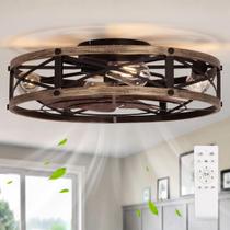Ventilador de teto SHLUCE 22" sem lâmina rústico com luz remota