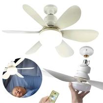 Ventilador de Teto Silencioso com Lâmpada Led Bulbo 40w Controle Bivolt