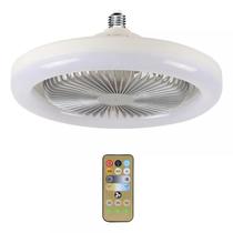 Ventilador de Teto Silencioso de 3 Modos + Lâmpada Super Led Para Bocal