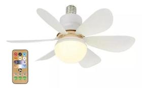 Ventilador De Teto Silencioso Luminária Led Controle Remoto