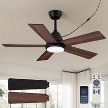 Ventilador de teto SPACORA 42cm com luz, controle remoto/APP 3CCT DC Motor