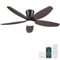 Ventilador de teto Surtime 42" Brown LED Light Remote App Control