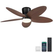 Ventilador de teto Surtime 42" Palm Leaf Light Remote APP 90-220V