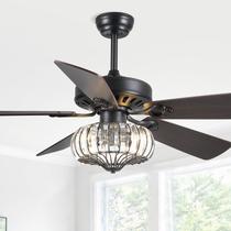 Ventilador de teto Surtime 52" com luz de cristal e controle remoto