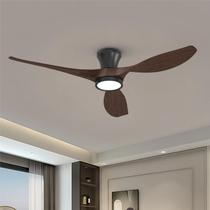 Ventilador de teto TALOYA 132cm com luz LED e controle remoto preto
