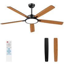 Ventilador de teto TALOYA Large de 62 polegadas com luzes e controle remoto preto Ventilador de teto TALOYA Large de 62 polegadas com luzes e controle remoto preto