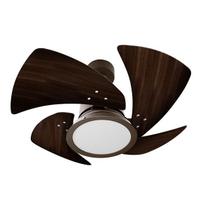 Ventilador De Teto Tornado Led Marrom De Mdf Tabaco 110V