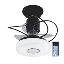 Ventilador De Teto Treviso Monaco Preto Com Controle Remoto