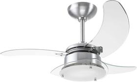 Ventilador De Teto Tron Chanceler Alumínio 3 Pás Transparentes