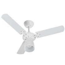 Ventilador de Teto Tron Marbella com 3 Velocidades, Lustre e Função Exaustão Branco - Vitallys Plus