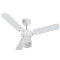 Ventilador de Teto Tron Marbella com Lustre e Função Exaustão 3 Velocidades Branco 127V