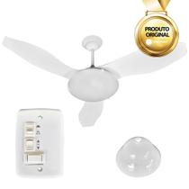 Ventilador De Teto Turbo Com Luminária Saturno 3 Pás Branco