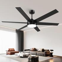 Ventilador de teto Vaczon 60" LED Light Remote 6 velocidades 7 pás