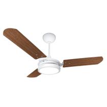 Ventilador de Teto Valen com Led 18W Branco Frio Ventex Branco/Mogno 220V