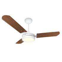 Ventilador de Teto Valen com Led 18W Branco Quente Ventex Branco/Mogno 220V Ventilador de Teto Valen com Led 18W Branco Quente Ventex Branco/Mogno 220V
