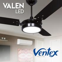 Ventilador De Teto Valen Led Preto 127V - Ventex - Ventex