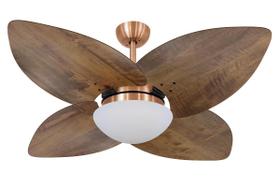 Ventilador De Teto Vd42 Dunamis Cobre Rádica Imbuia 220V