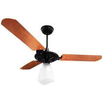 Ventilador de Teto Ventex Yris 150w Motor Grande Preto 3 Pás Mogno 127v