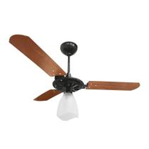 Ventilador de Teto Ventex Yris 150W Preto com 3 Pás Mogno 110V