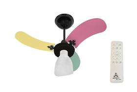 Ventilador de Teto Venti-Delta Baby Inverter Preto 3 Pás Feminina Bivolt