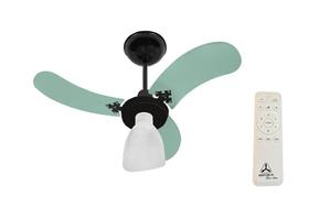Ventilador de Teto Venti-Delta Baby Inverter Preto 3 Pás Verde Bivolt