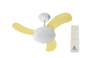 Ventilador de Teto Venti-Delta Inverter Space Branco 3 Pás Amarelas Bivolt Ventilador de Teto Venti-Delta Inverter Space Branco 3 Pás Amarelas Bivolt