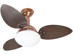 Ventilador De Teto Venti-Delta Jet 3 Pás Marrom/Cobre 110V